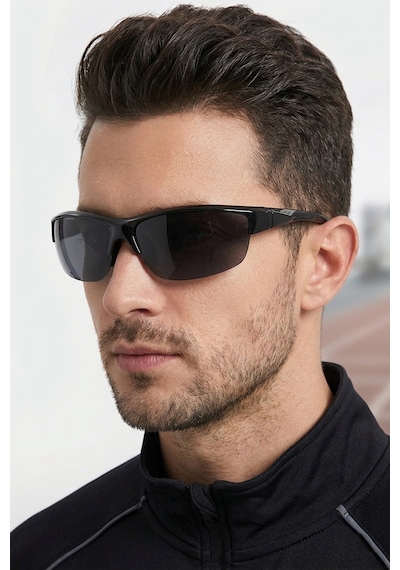 Di Caprio Dc3033black Oval Yarım Çerçeve Polarize Camlı Erkek Güneş Gözlüğü Siyah
