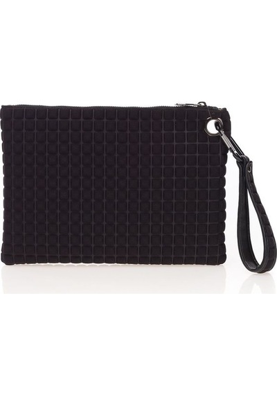 Bilik Deri Siyah Kumaş Kadın Portföy & Clutch Çanta Melis
