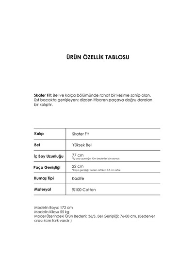 Itsbasic Kadın Kahverengi 8-26w5-42 Skater Fit Fitilli Velvet Kadife Kumaş Pantolon