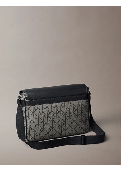 Calvin Klein Mıxed Emblem Aop Lap, 7ul Siyah Erkek Çanta