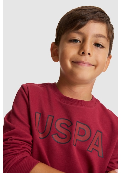 U.S. Polo Assn. Erkek Çocuk Bordo Uspa Baskılı %100 Pamuk Sweatshirt 50329910-vr223 Vişne U.S. Polo Assn. Erkek Çocuk Bordo Uspa Baskılı %100 Pamuk Sweatshirt 50329910-vr223 Vişne