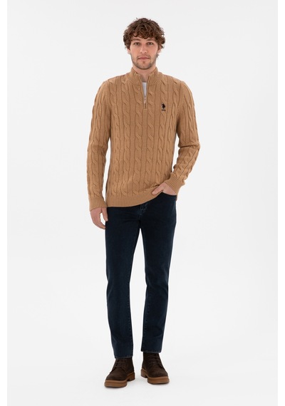 U.s. Polo Assn. Erkek Camel Melanj Kazak /triko 50297020-vr122 Camel Melanj U.s. Polo Assn. Erkek Camel Melanj Kazak /triko 50297020-vr122 Camel Melanj