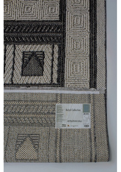 Rolyef İskandinav Kabartmalı Sisal Bukle Yıkanabilir Kaymaz Taban Salon Mutfak Çocuk Odası Halısı Gri