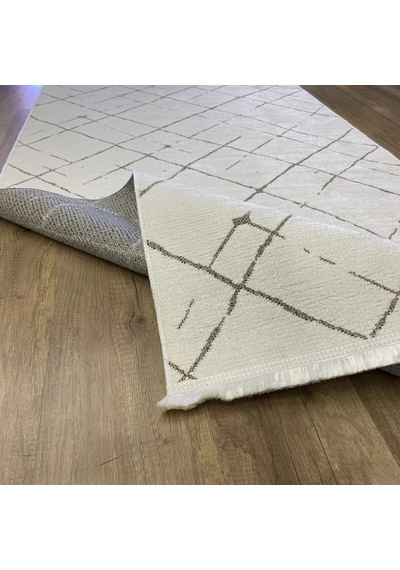 Hoom Rugs Terrace 8207 Beyaz Hav Toz Vermez Dekoratif Kilim
