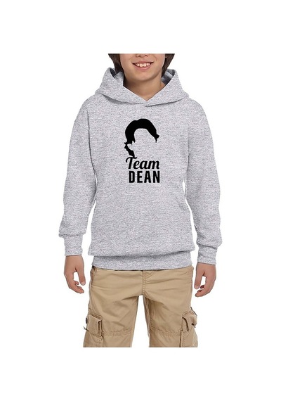 Zepplin Giyim Glimore Girls Team Dean Gri Çocuk Kapşonlu Sweatshirt Gri