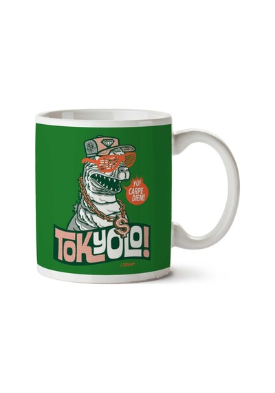 Tokyolo Yo Carpe Diem Godzilla İki Tarafı Baskılı Kupa Bardak