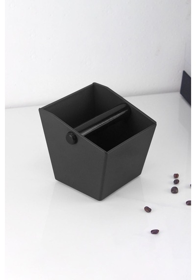 750 Ml Plastik Kare Kahve Atık Çekmecesi Posa Tablası Knock Box Cin986 Siyah