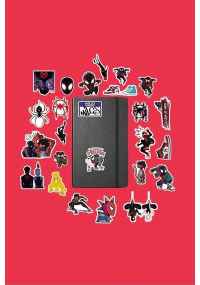 Miles Morales Spiderman/bullet Journal Defter Çıkartma Ajanda Laptop Etiket Çok Renkli