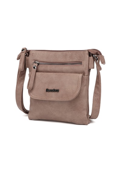 Smart Bags Çapraz Askılı Mini Boy Dikey Tasarım Günlük Telefon Ve Pazar Çantası Vizon