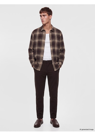 Lcw Vision Kahverengi Slim Fit Gabardin Erkek Pantolon
