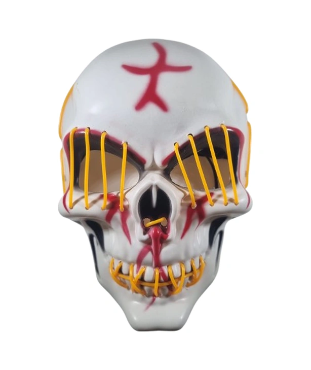 Halloween Maske Kuru Kafa Işıklı Sarı Teller Diğer