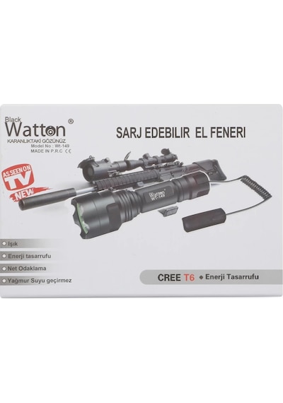 Güçlü Aparat Uyumlu Şarjlı Fener Wt-149 Tdrtr Çok Renkli
