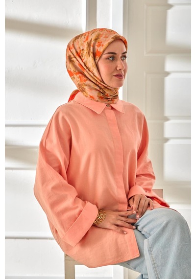 Silk Home Velora Eşarp 161001-10 Yeşil, Turuncu, Krem, Kahverengi