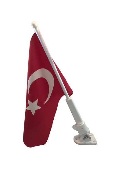 2'li Plastik Tekne Bayrak Direği. Bayrak Dahil. 40cm
