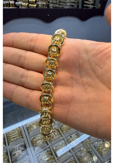 Taşsız Spor Bileklik Gold Renk Altın