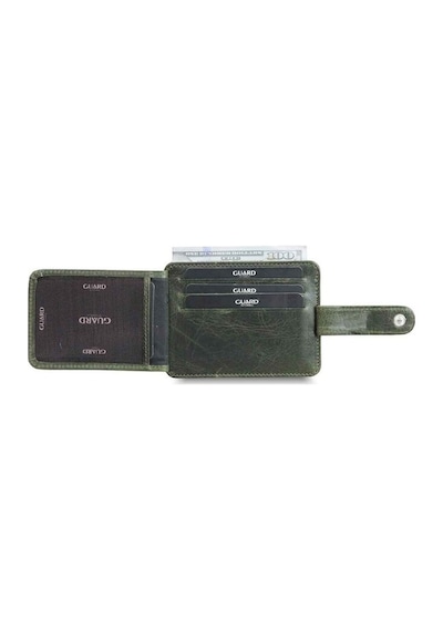 Guard Dikey Crazy Yeşil Hakiki Deri Kartlık Erkek / Kadın P5171 Yeşil