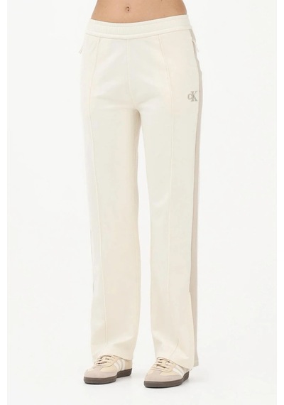 Stretch Terry Track Pant Kadın Krem Eşofman Alt-13021 Krem