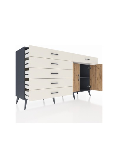 Hyperion Konsol Tek Raflı 6 Çekmeceli 2 Kapaklı 176x44x99 Antrasi Antrasit-çam/aytaşı Hyperion Konsol Tek Raflı 6 Çekmeceli 2 Kapaklı 176x44x99 Antrasi Antrasit-çam/aytaşı