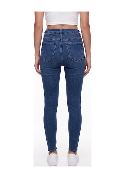 CEMO Kadın Yüksek Bel Skinny Fit Jean Pantolon 26k6-c2660-bzm-42 Buz Mavisi