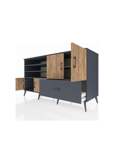 Kronos Konsol 5 Raflı Tek Çekmeceli 4 Kapaklı 176x59x99 Antrasit-çam/antrasit Atlas Çam/antrasıt - Antrasıt Kronos Konsol 5 Raflı Tek Çekmeceli 4 Kapaklı 176x59x99 Antrasit-çam/antrasit Atlas Çam/antrasıt - Antrasıt