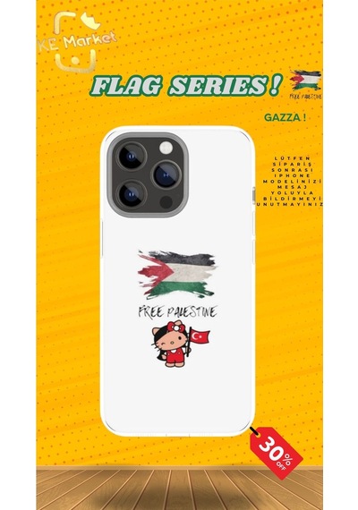 Apple Uyumlu iPhone Flag Series Gazza Tüm Modellere Kılıf 678x111213141516 Plus