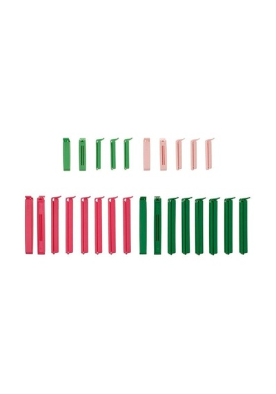 Ikea Bevara Torba Klipsi 26 Adet 6-11 Cm Yeşil-pembe Çok Renkli