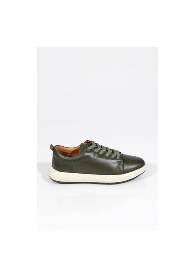 Dgn 20332 Erkek Bağcikli Sneaker Ayakkabi Haki Antik Baskılı