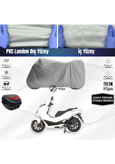 Mondial 125 Strada Motosiklet Brandası Arka Çanta Topcase Uyumlu Motor Branda