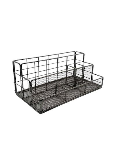 Temel Nikel Metal Mesh Masaüstü Organizer Çok Bölmeli 27x14x11 Cm 9515b
