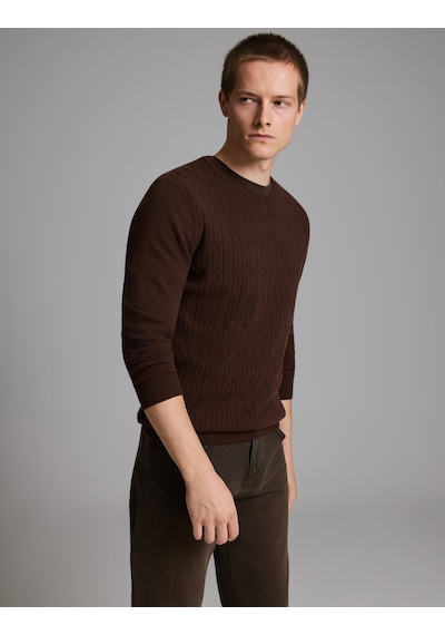 Pierre Cardin Koyu Kahverengi Yün-kaşmir Karışımlı Bisiklet Yaka Triko Kazak 50330171-vr084 Pierre Cardin Koyu Kahverengi Yün-kaşmir Karışımlı Bisiklet Yaka Triko Kazak 50330171-vr084