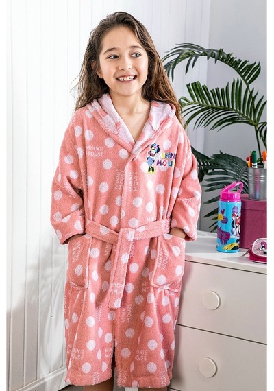 Özdilek Minnie Mouse Fashion Lisanslı Havlu Bornoz Set 5/6 Yaş