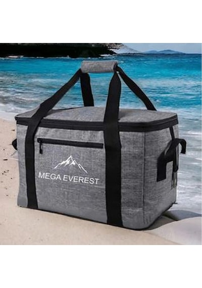 Mega Everest Termal Termos Çanta Buzluk Soğutucu Termo Piknik Çantası Thermo Bag 40 Litre Gri