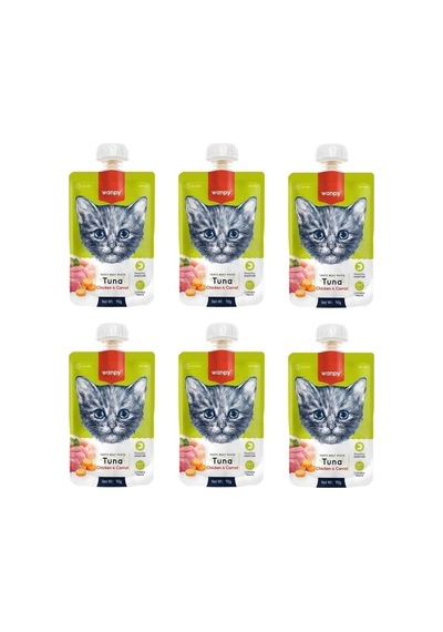 Wanpy Ton Havuç Kedi Et Ezmesi 90 Gr X 6