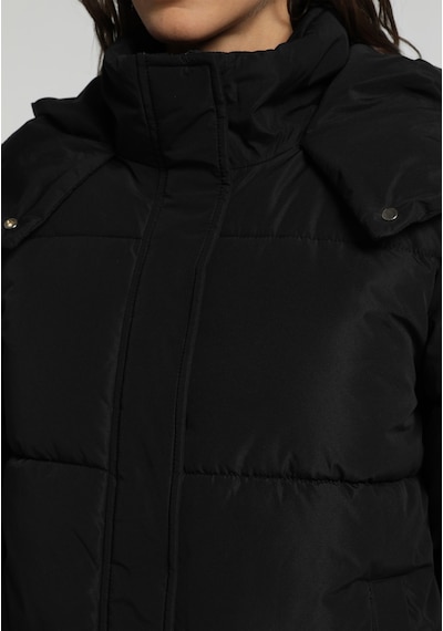 Colin's Colins Regular Fit Kapüşonlu Fermuarlı Astarlı Suya Dayanıklı Kadın Siyah Mont Cl1081511 Q1.v1 Blk