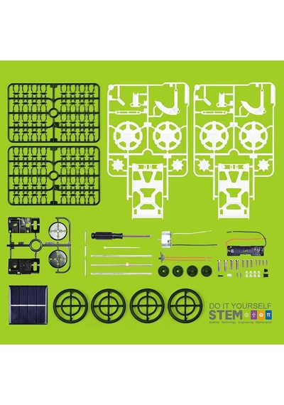 Güneş Enerjili Ve Pilli Tırmanan Araba Robot Kiti - Kendin Yap Diy Eğitici Bilim Deney Seti