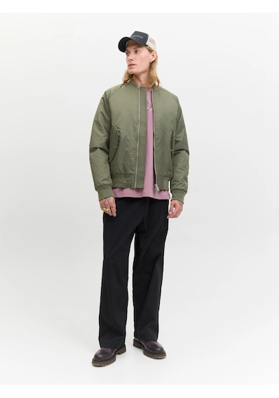 Jack & Jones Jack&jones Jcomotion Erkek Bomber Ceket 12283301 Yeşil