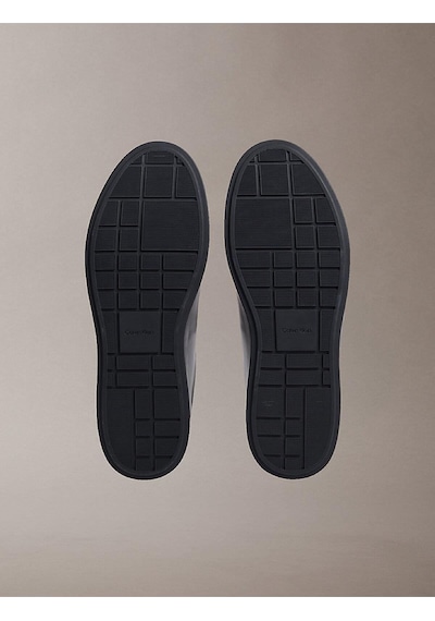 Calvin Klein Erkek Prof Cupsole Laceup Deri Detaylı Sneaker-14952 Siyah