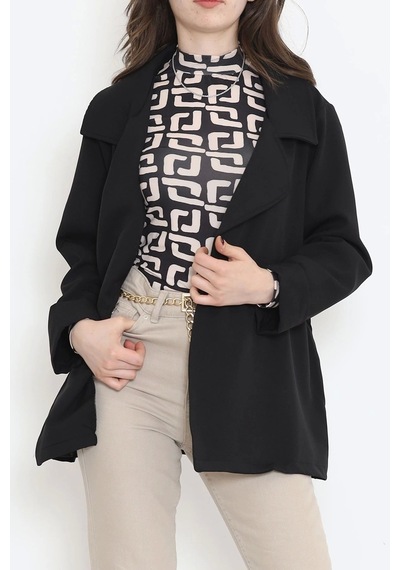 Oversize Düğmeli Ceket Siyah - 951.1247. Çok Renkli