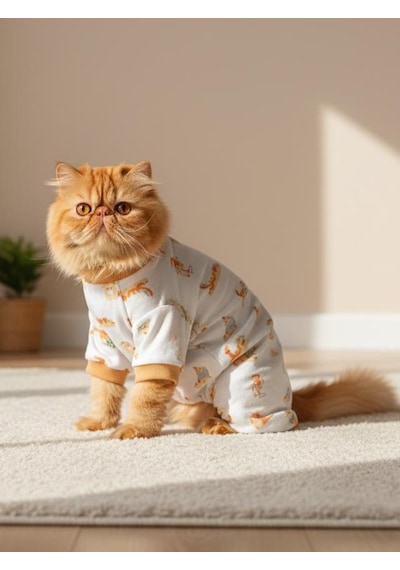 Bejjy Pamuklu Kedi Tulum Pijama