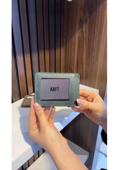 Mft Leather Hakiki Deri Mıknatıslı Kartlık Mona 1103 Haki