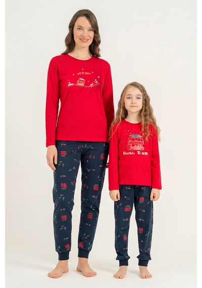 Rolypoly Winter Everywhere Anne Kız Kırmızı Uzun Kol Pijama Takım Rp3938-a-v1 Rp3938-a-v1