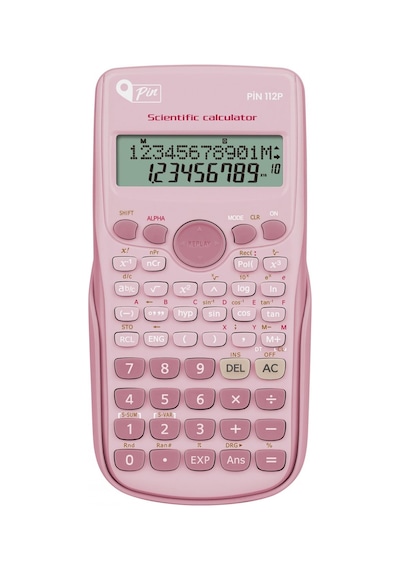 Pin 112P Pembe 240 Bilimsel Fonksiyonlu Hesap Makinesi