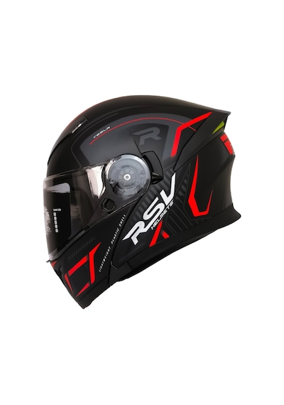 Fazer Çene Açılır Kask Ece 22.06 Sertifika Güneş Vizörü Motosiklet Kaskı Gri Kırmızı