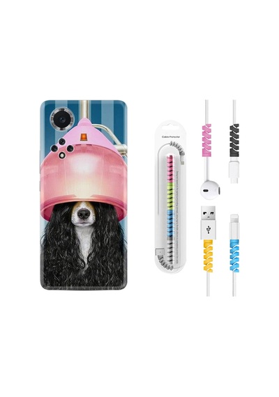 Huawei Nova 9 Kılıf Kablo Koruyuculu Earring Woman 1363