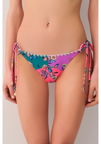 Suwen Sunny İnce Bağcıklı Bikini Alt Sb2523011891189 Renkli Desenli