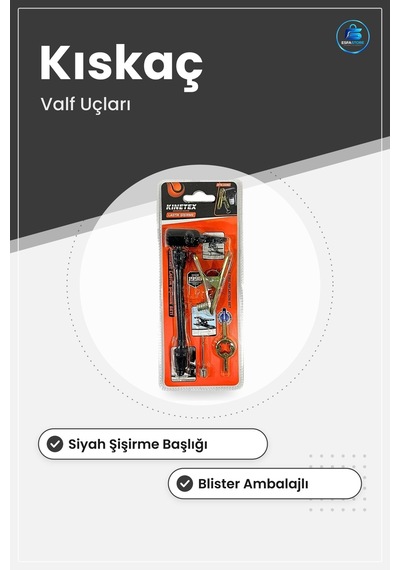 Lastik Şişirme Seti Kıskaçlı Valf Uçlu Araç Lastriği Aparatı Oto