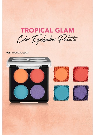 Flormar Mat & Işıltılı Far Paleti - Color Eyeshadow Palette - 006 Tropical Glam- 8682536051200