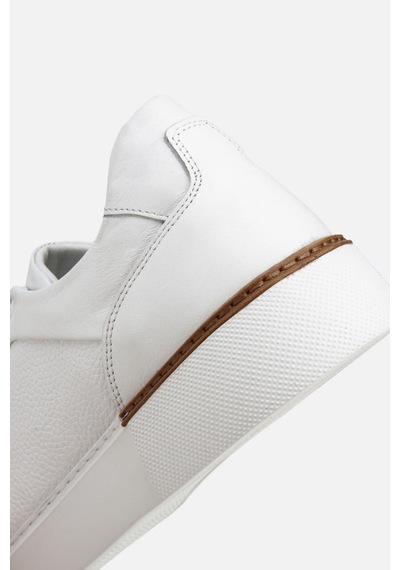 Yaya Erkek Beyaz Bağcıklı Kalın Tabanlı Günlük Sneaker