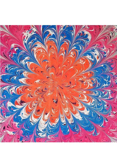 Elif Ebru Ebru Sanatı El Yapımı Özel Koleksiyon Twill İpek Eşarp Ozltıe 18 001