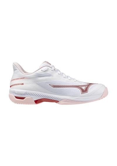 Mizuno Wave Exceed Court Ac Kadın Tenis Ayakkabısı Beyaz / Kırmızı Çok Renkli